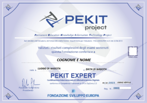 Pekit Expert 2020 - Certificazione Internazionale di Alfabetizzazione Digitale